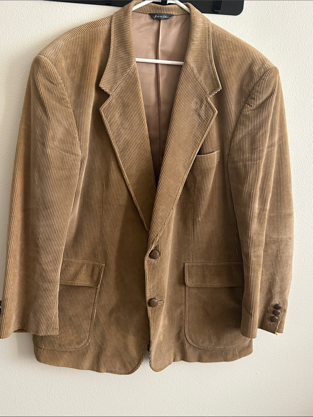 Vintage David Taylor44R Tan Corduroy Preppy Academia Casual Sport Coat Blazer